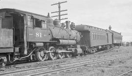 Northern Pacific steam locomotive number 81 at South Tacoma, Washington, in 1940.