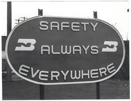 Burlington Northern (BN) Yard Sign at Wenatchee, Washington, March 1970