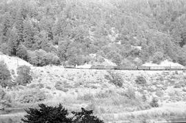 Western Pacific Railroad diesel locomotive at Keddie, California, circa 1978.