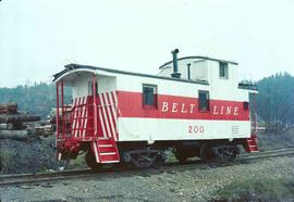 Tacoma Municipal Belt Line Railway Wood Caboose Number 200 at Tacoma, Washington in July, 1986.