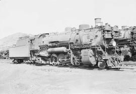 Northern Pacific steam locomotive 1842 at Garrison, Montana, in 1952.