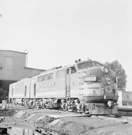 Northern Pacific diesel locomotive number 5401 at Auburn, Washington, in 1967.