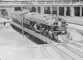 Northern Pacific steam locomotive 5136 at Missoula, Montana, in 1949.