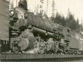 Great Northern Railway steam locomotive 1953 in Washington State in 1925.