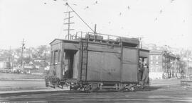 Seattle Municipal Railway Number 448 at the North Seattle carbarn, Seattle, Washington, 1939.