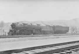 Northern Pacific steam locomotive 5134 at Garrison, Montana, circa 1952.