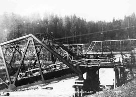 Chicago Milwaukee and Puget Sound and Columbia and Puget Sound Railroad bridges at Maple Valley, ...