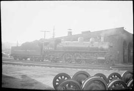 Northern Pacific steam locomotive 2140 at Tacoma, Washington, circa 1937.