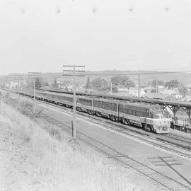 Northern Pacific passenger train at East Auburn, Washington, in 1967.