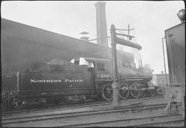 Northern Pacific steam locomotive 249 at Tacoma, Washington, in 1936.