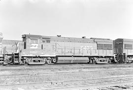 Burlington Northern diesel locomotive 5479 at Galesburg, Illinois in 1972.