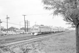 Burlington Northern diesel locomotive 9974 at La Grange, Illinois in 1972.