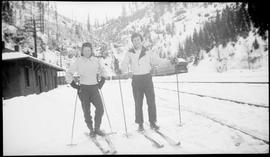 Skiers at Martin, Washington, circa 1939.