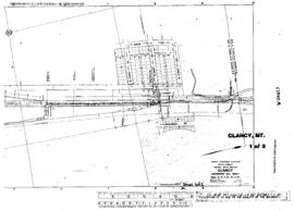 Plat Map of Great Northern Facilities at Clancy, Montana, 1921