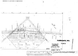 Plat Map of Great Northern Facilities at Fairbanks, Washington, 1952
