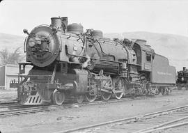 Northern Pacific steam locomotive 2241 at Missoula, Montana, in 1943.