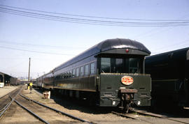 Spokane, Portland and Seattle Railway business car 99 at Portland, Oregon in 1961.