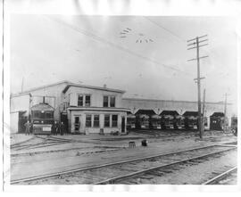 Seattle & Rainier Valley Railway cars in Seattle, Washington, 1925