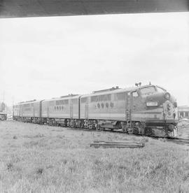 Northern Pacific diesel locomotive number 5406 at Auburn, Washington, in 1967.