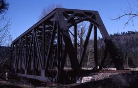 Burlington Northern Yakima River bridge east of Easton, Washington, in 1987.