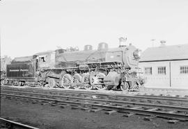 Northern Pacific steam locomotive 1562 at Livingston, Montana, in 1953.
