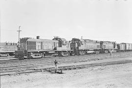 Burlington Northern diesel locomotive 4075 at Tacoma, Washington in 1971.