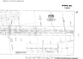 Plat Map of Northern Pacific Facilities at Byron, Washington, undated