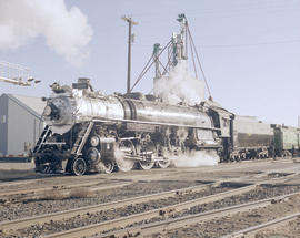 Spokane, Portland & Seattle Railway steam locomotive number 700 at Kennewick, Washington in 1...