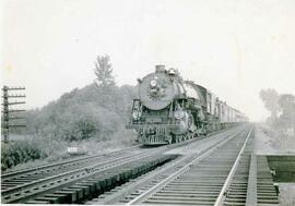 Great Northern Railway steam locomotive 2501 at Black River, Washington in 1937.