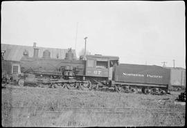 Northern Pacific steam locomotive 67 at Tacoma, Washington, in 1934.