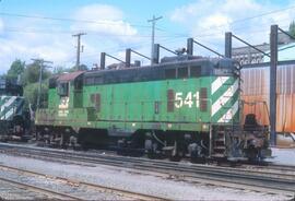 Burlington Northern 1541 at Spokane, Washington in 1978.