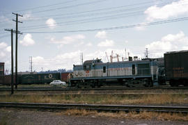 Spokane, Portland and Seattle Railway diesel locomotive 97 at Portland, Oregon in 1965.