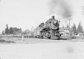 Northern Pacific steam locomotive 1619 at Napavine, Washington, in 1944.