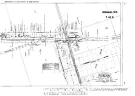 Plat Map of Northern Pacific Facilities at Ronan, Montana, 1924