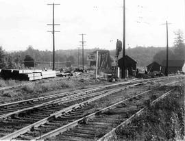 Pacific Coast Railroad/Chicago Milwaukee St. Paul and Pacific Railroad mainline at Renton, Washin...