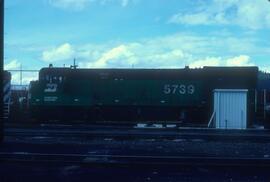 Burlington Northern 5739 at Spokane, Washington in 1978.