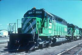 Burlington Northern 6906 at Spokane, Washington in 1977.