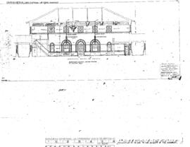 Northern Pacific Engineering Drawing, Depot at Helena, Montana, 1956