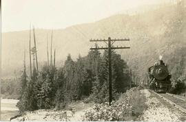 Great Northern Railway steam locomotive 3217 at Skykomish, Washington, undated.