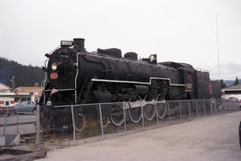 Canadian National Railway Company steam locomotive 6015 at Jasper, Alberta on September 14, 1986.