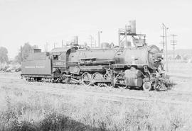 Northern Pacific steam locomotive 1821 at Auburn, Washington, in 1953.