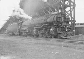 Northern Pacific steam locomotive 5115 at Spokane, Washington, in 1951.