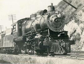 Great Northern Railway steam locomotive 1008 in Washington State, undated.