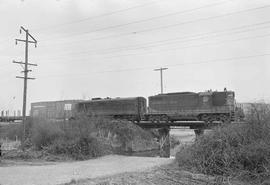 Northern Pacific diesel locomotive 239 at Black River, Washington, in 1970.