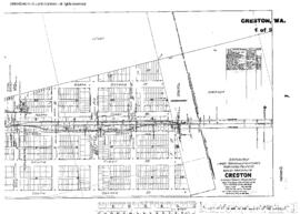 Plat Map of Northern Pacific Facilities at Creston, Washington, 1924