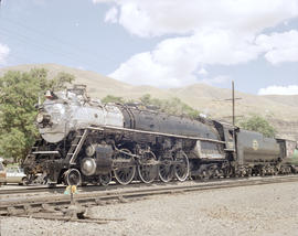 Spokane, Portland & Seattle Railway steam locomotive number 700 at Wishram, Washington in 1990.