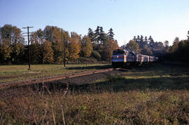 Amtrak diesel locomotive 254 at Portland, Oregon in 1978.