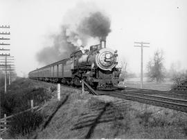 Northern Pacific steam locomotive 2263 at Kent, Washington, circa 1941.
