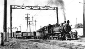 Pacific Coast Railroad freight at Renton, Washington in 1951.