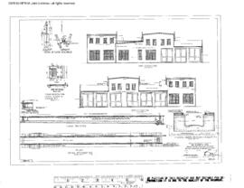 Great Northern Engineering Drawing, Engine House at South Klamath, Oregon, 1941
